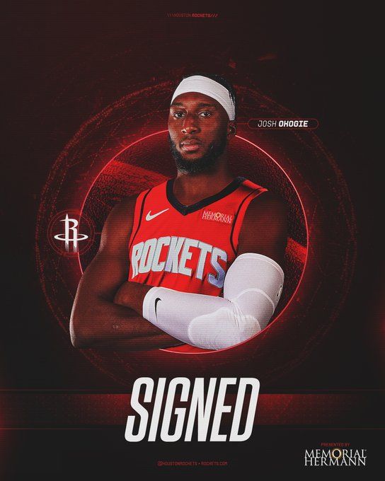 火箭官宣簽約奧科吉！10人臂展至少2米13 杜蘭特將率新陣容沖冠