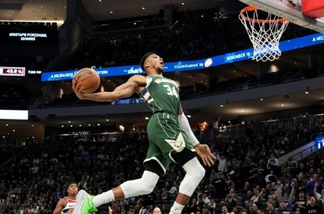 NBA上季扣籃榜：字母哥243次居首3人200+ 詹姆斯71扣全中聯盟唯一